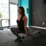 Woman Barbell Lunges